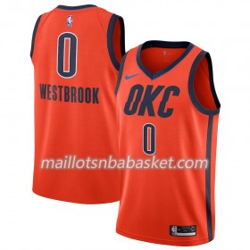 Maillot Homme Oklahoma City Thunder Russell Westbrook 0 2018-19 Nike Orange Swingman
